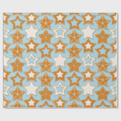 Kerststerren van peperkoek cadeaupapier (Vlak)
