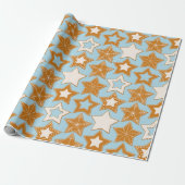 Kerststerren van peperkoek cadeaupapier (Uitgerold)