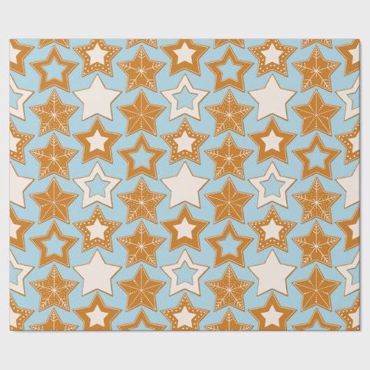 Kerststerren van peperkoek cadeaupapier (Zoom)