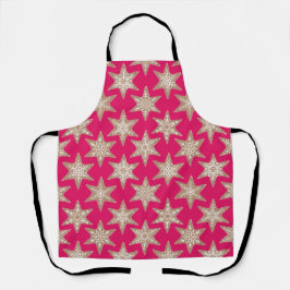 Kerststerren van peperkoek (Feestelijke Rood) Schort