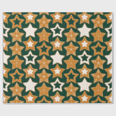 Kerststerren van Peperkoek (Noel) Cadeaupapier (Vlak)