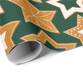 Kerststerren van Peperkoek (Noel) Cadeaupapier (Rol Hoek)