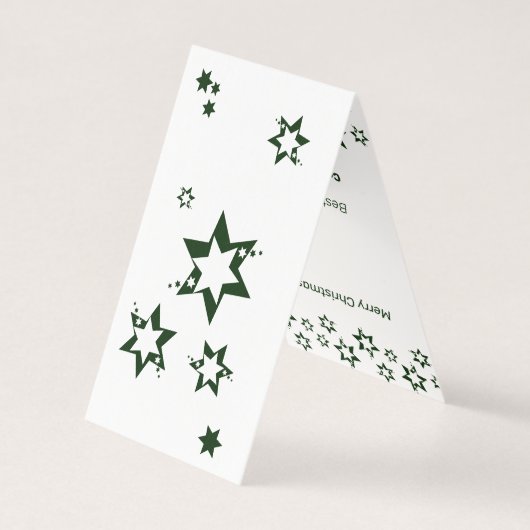 Kerststerren voor de speciale zorgverlener kaart (Achterkant)