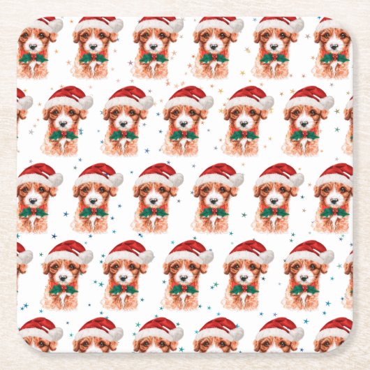 Kerststerren voor Hondenrassen van Cavoodle Kartonnen Onderzetters (Voorkant)