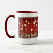 Kerststerren Vrolijk kerstfeest Mok 15 oz (Links)