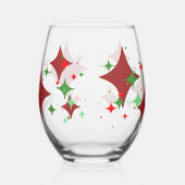 Kerststerren Wijnglas Zonder Voet (Rechts)