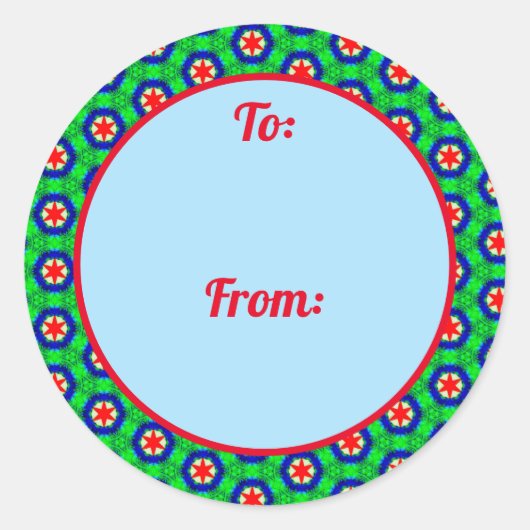 kerststerrencadeautjes Sticker (Voorkant)