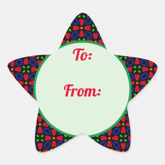 kerststerrencadeautjes Sticker (Voorkant)