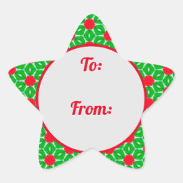 kerststerrencadeautjes Sticker