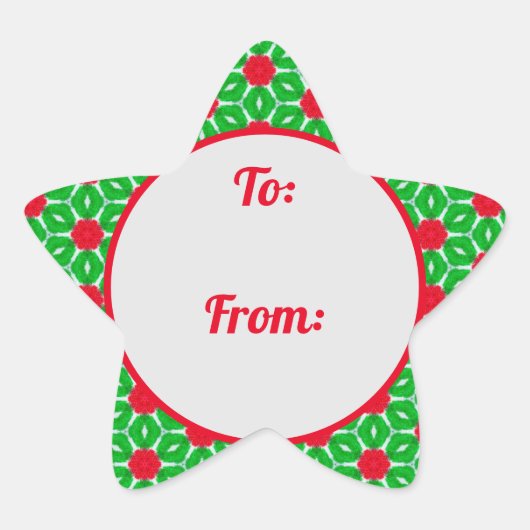 kerststerrencadeautjes Sticker (Voorkant)