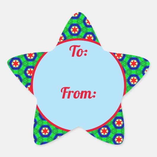 kerststerrencadeautjes Sticker (Voorkant)