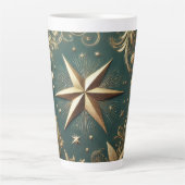 kerststerrenlicht latte mok (Voorkant)