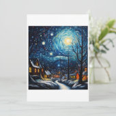 kerstSterrennacht Kaart (Staand voorkant)