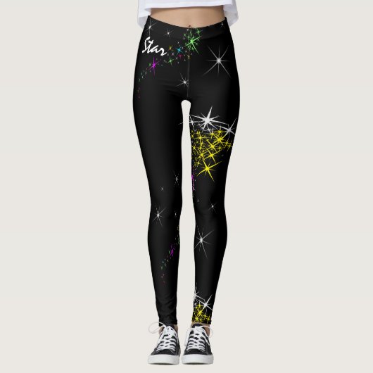 kerstSterrennacht Leggings (Voorkant)