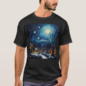 kerstSterrennacht T-shirt (Voorkant)