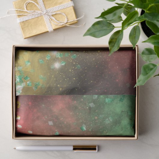 Kerststerrenstelsel Glitter Series Design 6 Tissuepapier (Geschenk)