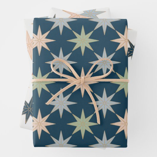 kerststerretro inpakpapier vel (In situ)