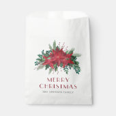 Kerststerrode Poinsettia Bloemstuk Kerstmis  Bedankzakje (Voorkant)