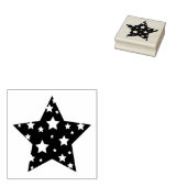 Kerststerstempel Rubberstempel (Gestempeld)