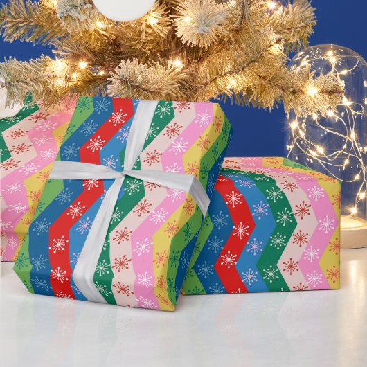 Kerststerstrepen Cadeaupapier (Feestdagen)