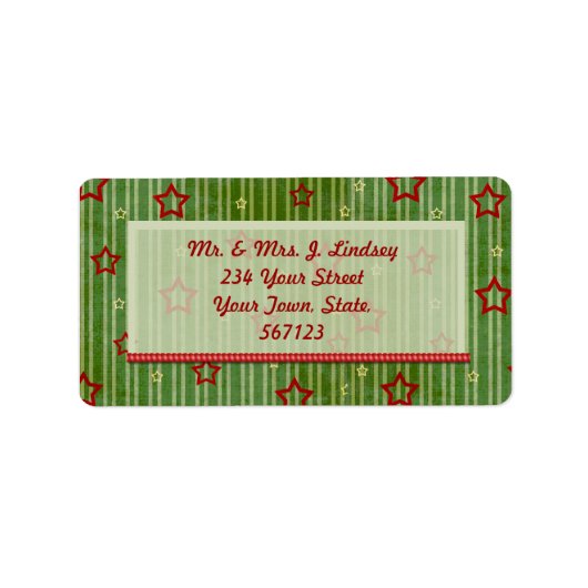 kerststertiket etiket (Voorkant)