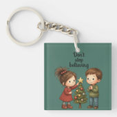 Kerststicker 'Blijf Gelooven' Sleutelhanger (voorkant)