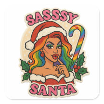 Kerststicker – Drag Queen Vakantie Pride