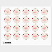 Kerststicker – Festieve Vakantiedecal Ronde Sticker (Vel)