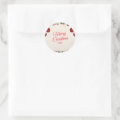 Kerststicker – Festieve Vakantiedecal Ronde Sticker (Tas)