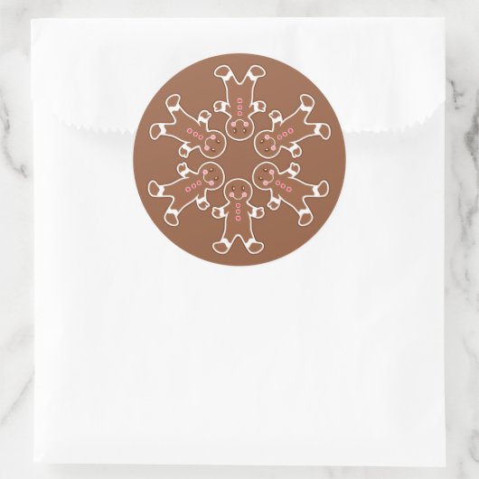 Kerststicker Kerstman Sneeuwvlok Kerststickers Ronde Sticker (Tas)
