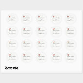 Kerststicker met hulst ronde sticker (Vel)