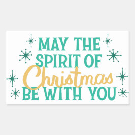 Kerststicker - Retro kerstlettertype Rechthoekige Sticker