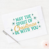 Kerststicker - Retro kerstlettertype Rechthoekige Sticker (Envelop)