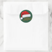 Kerststicker ronde sticker (Tas)