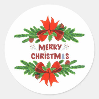 Kerststicker Ronde Sticker