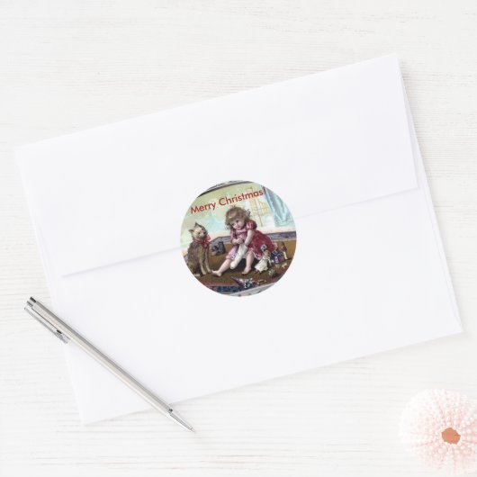  kerstSticker Ronde Sticker (Envelop)