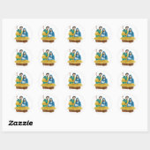 Kerststicker Ronde Sticker (Vel)