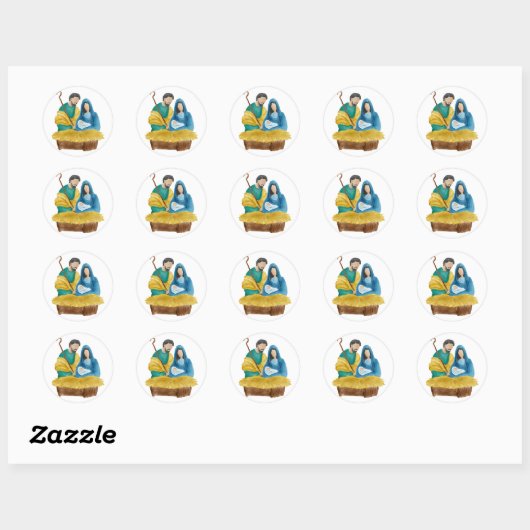 Kerststicker Ronde Sticker (Vel)