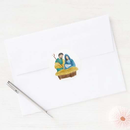Kerststicker Ronde Sticker (Envelop)