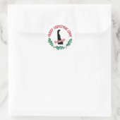Kerststicker uit Delaware Ronde Sticker (Tas)
