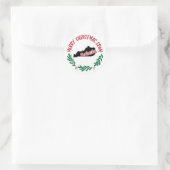 Kerststicker uit Kentucky Ronde Sticker (Tas)
