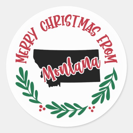 Kerststicker uit Montana Ronde Sticker (Voorkant)
