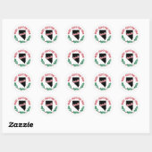 Kerststicker uit Nevada Ronde Sticker (Vel)