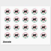 Kerststicker uit Oregon Ronde Sticker (Vel)