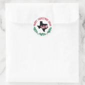 Kerststicker uit Texas Ronde Sticker (Tas)