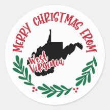 Kerststicker uit West Virginia