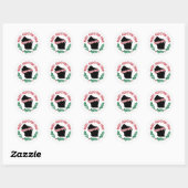 Kerststicker uit Wisconsin Ronde Sticker (Vel)