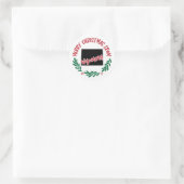 Kerststicker uit Wyoming Ronde Sticker (Tas)