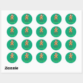 Kerststicker verstelbaar ronde sticker (Vel)