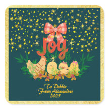 Kerststicker voor het platteland